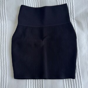 Babaton Black Ribbed Skirt